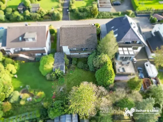Außen Drohne Vogelperspektive Garten